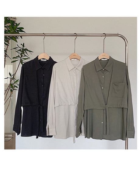 layered design shirt/3color