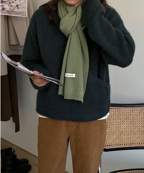 cache-coeur wool knit/2color