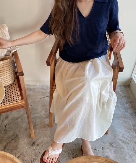 skipper knit shirt(half sleeve)/4color