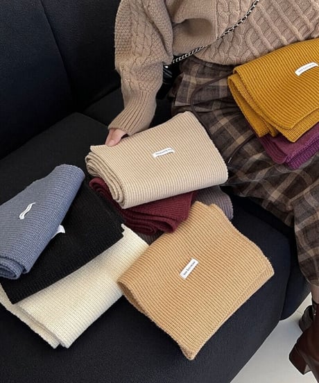 simple rib muffler/9color