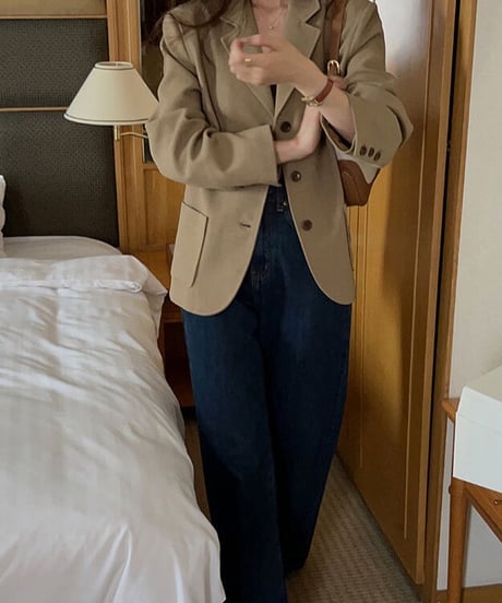 basic tailored jacket/2color