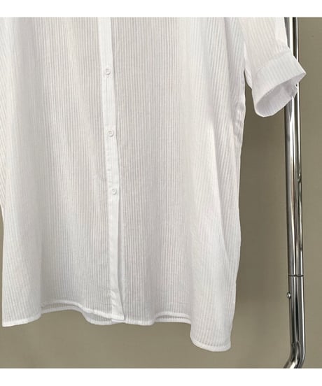 sheer stripe long shirt