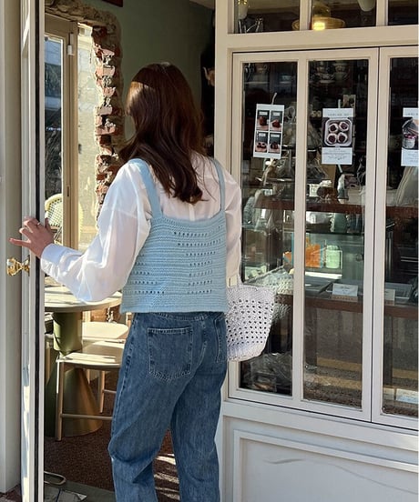 crochet knit bustier/3color(ネコポス)
