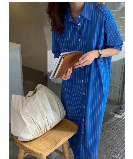 stripe shirt OP（half sleeve）/2color