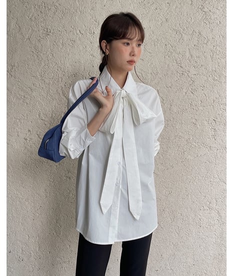 big ribbon shirt/2color