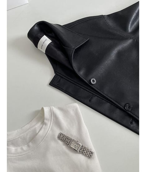 eco leather over blouson