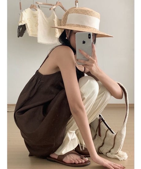 [OUTLET]linen camisole tunic/2color(ネコポス)