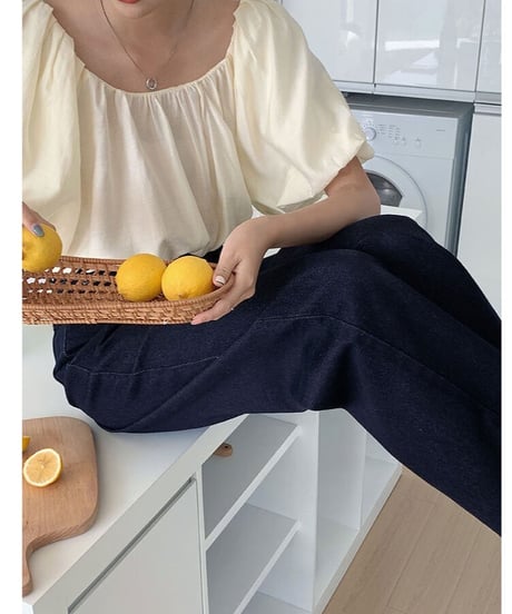 tulip sleeve blouse(half sleeve)/2color(ネコポス)