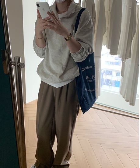 [OUTLET]half zip up pullover/3color