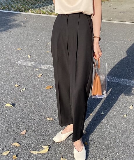 [OUTLET]cropped slacks/2color