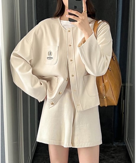 knit short pants/3color
