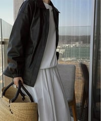 eco leather over blouson
