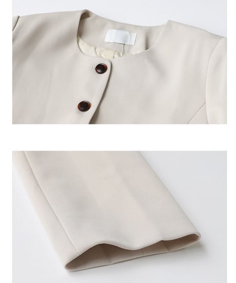 no collar button jacket/3color
