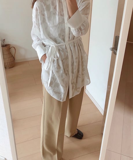 [OUTLET]color center press slacks/2color