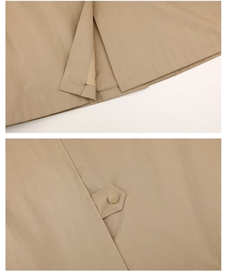 corduroy collar long coat