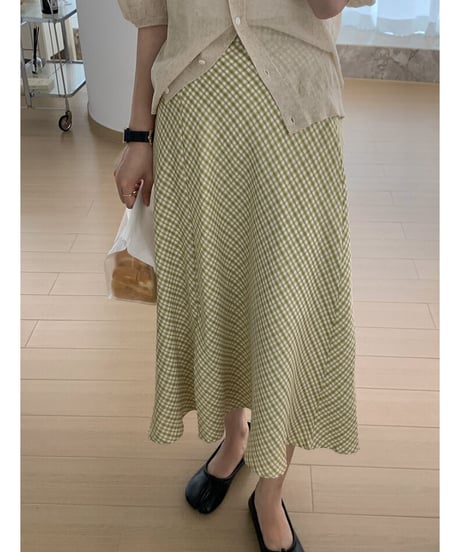 check side slit skirt/2color