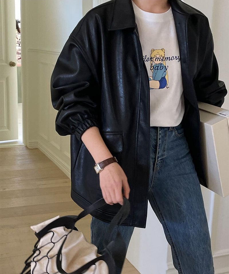 ジャケット・アウター Eco leather over jacket ànuke online store（アンヌーク） / Ecoleather Over