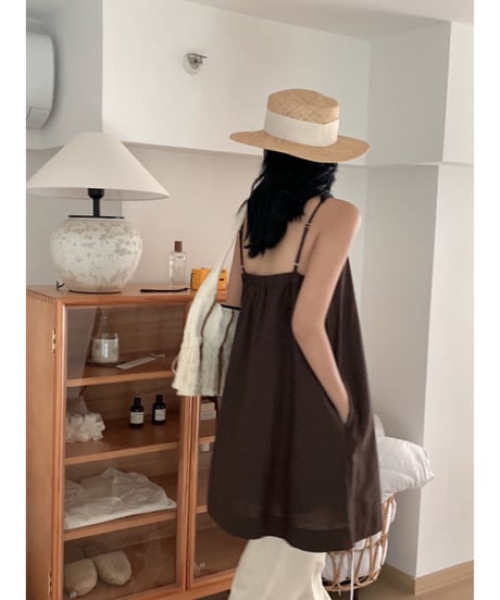 [OUTLET]linen camisole tunic/2color(ネコポス)