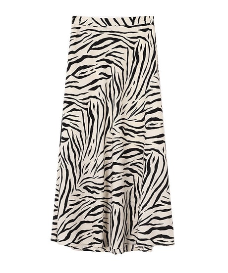 zebra long skirt