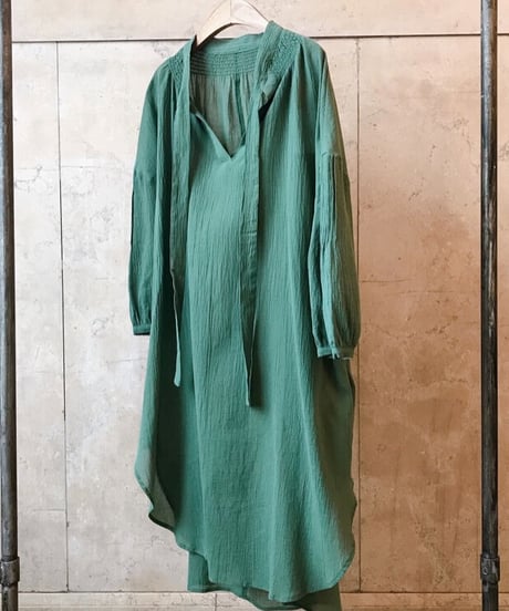 ribbon cotton tunic/4color