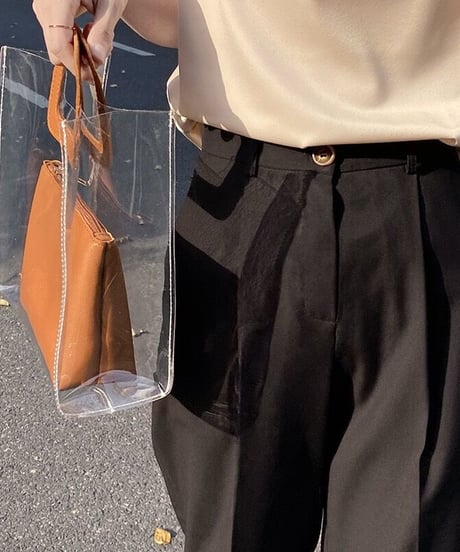 [OUTLET]cropped slacks/2color
