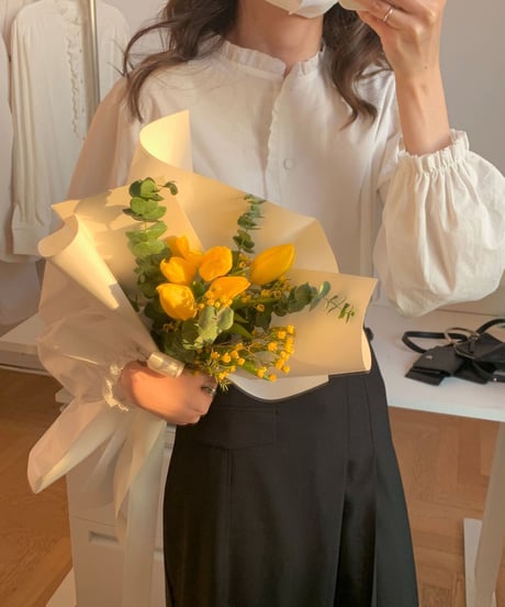 [OUTLET]frill volume sleeve blouse/2color