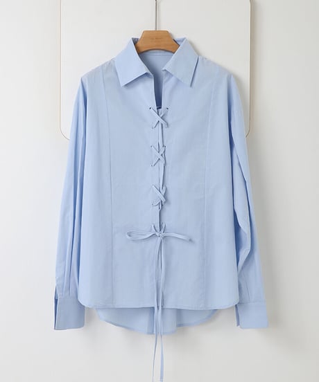 lace up design shirt/2color