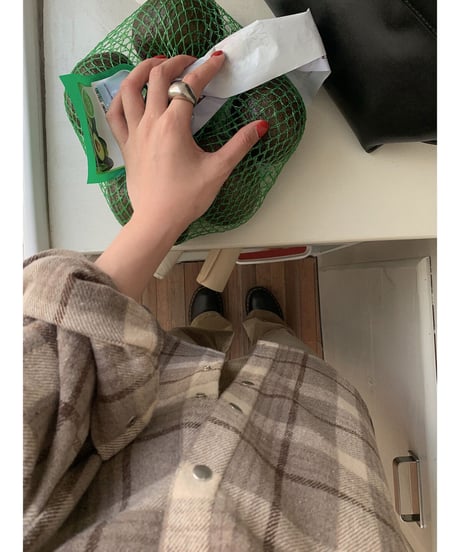 check flannel shirt/2color