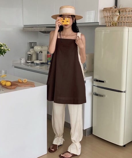 [OUTLET]linen camisole tunic/2color(ネコポス)