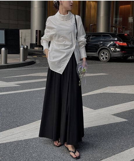 tencel design blouse shirt/3color(ネコポス)