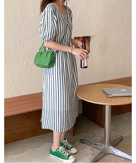 [OUTLET]random stripe OP/2color