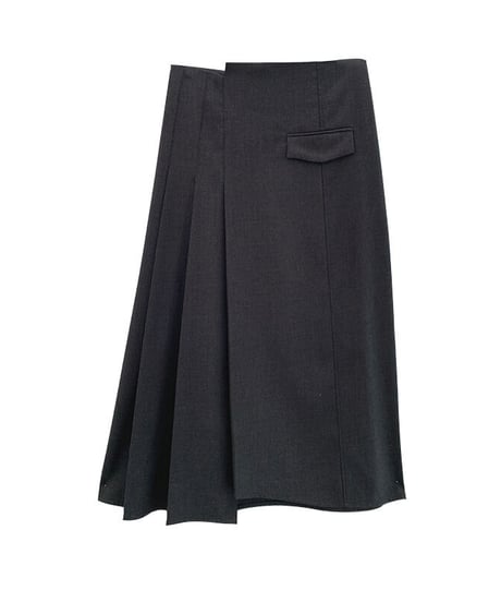 asymmetry design skirt/2color