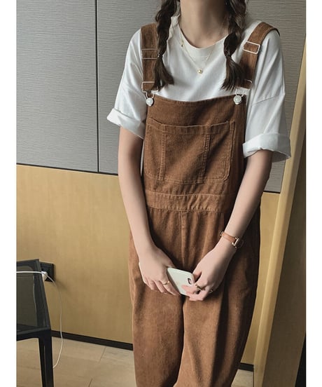11w corduroy overall/2color