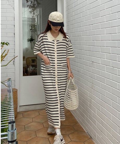 border long one-piece/2color