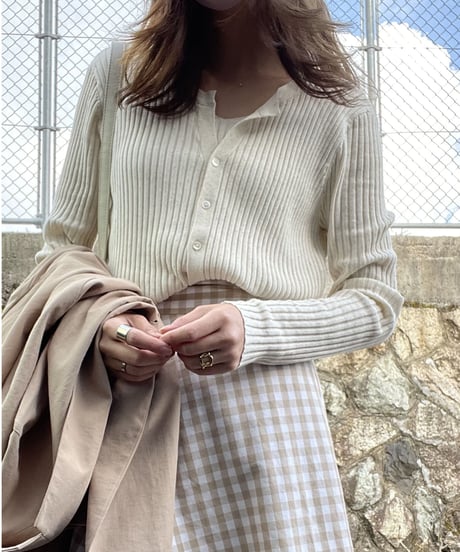 [OUTLET]rib ensemble like tops/2color