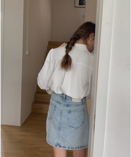 open collar classic shirt/2color