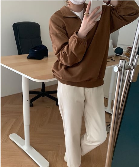 [OUTLET]half zip up pullover/3color