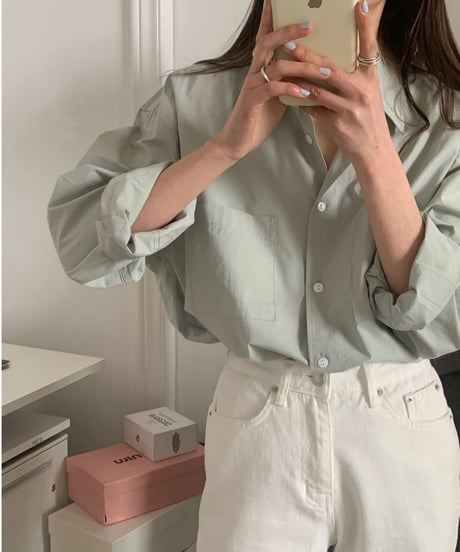 [OUTLET]double pocket color shirt/5color