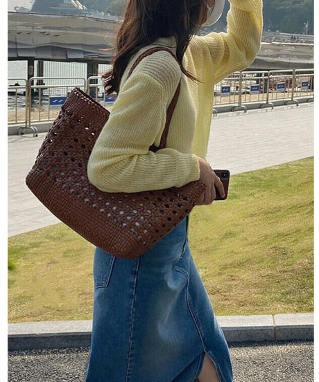 u neck sheer knit/5color