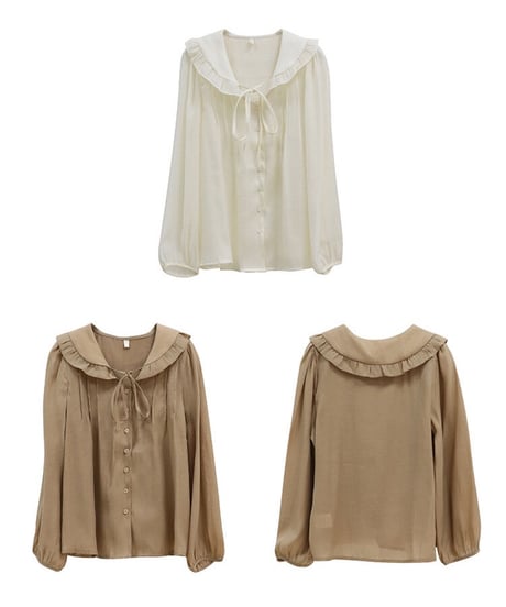 feminine collar blouse/2color