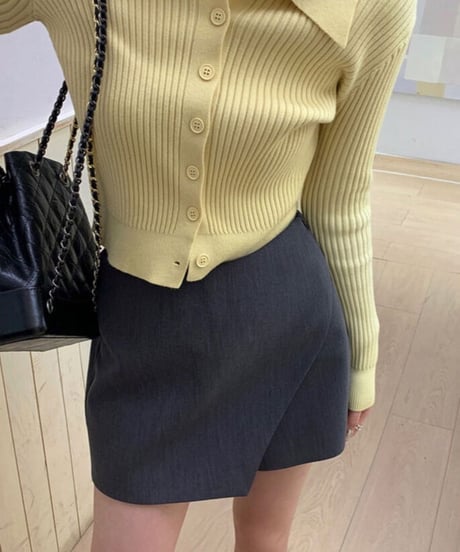 wrap design short pants/2color