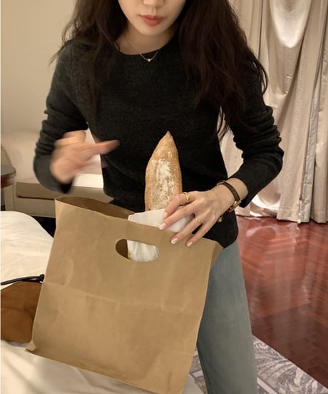 basic rib knit long-T/3color