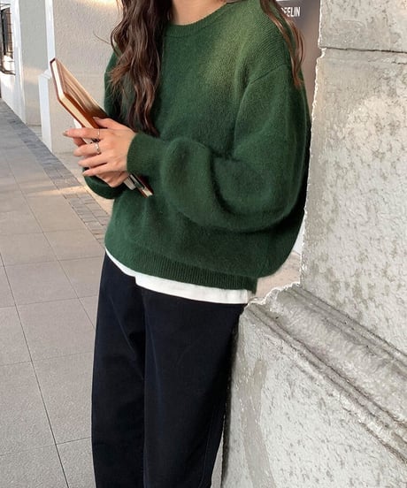 crew neck knit/3color