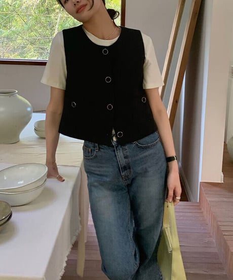 classic short vest tops
