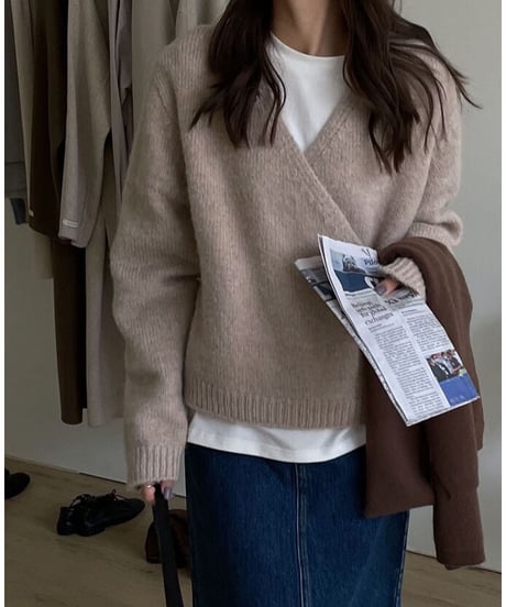 cache-coeur wool knit/2color
