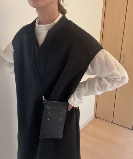 Key neck long dress/3color