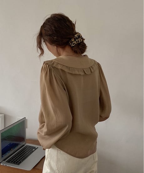 feminine collar blouse/2color