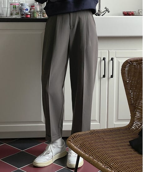 roll-up tuck slacks/3color