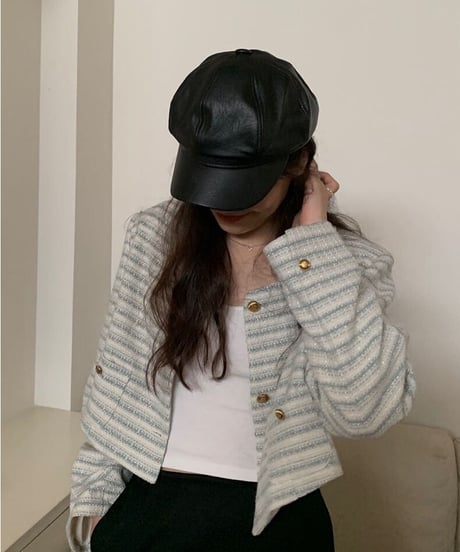 eco leather hat/2type