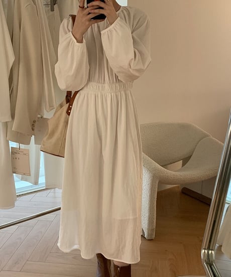 airy long dress/3color